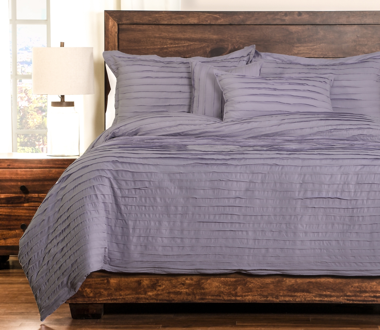 Boyton Nights Purple 6 Pc Queen Duvet Set - Thumbnail - Image 1