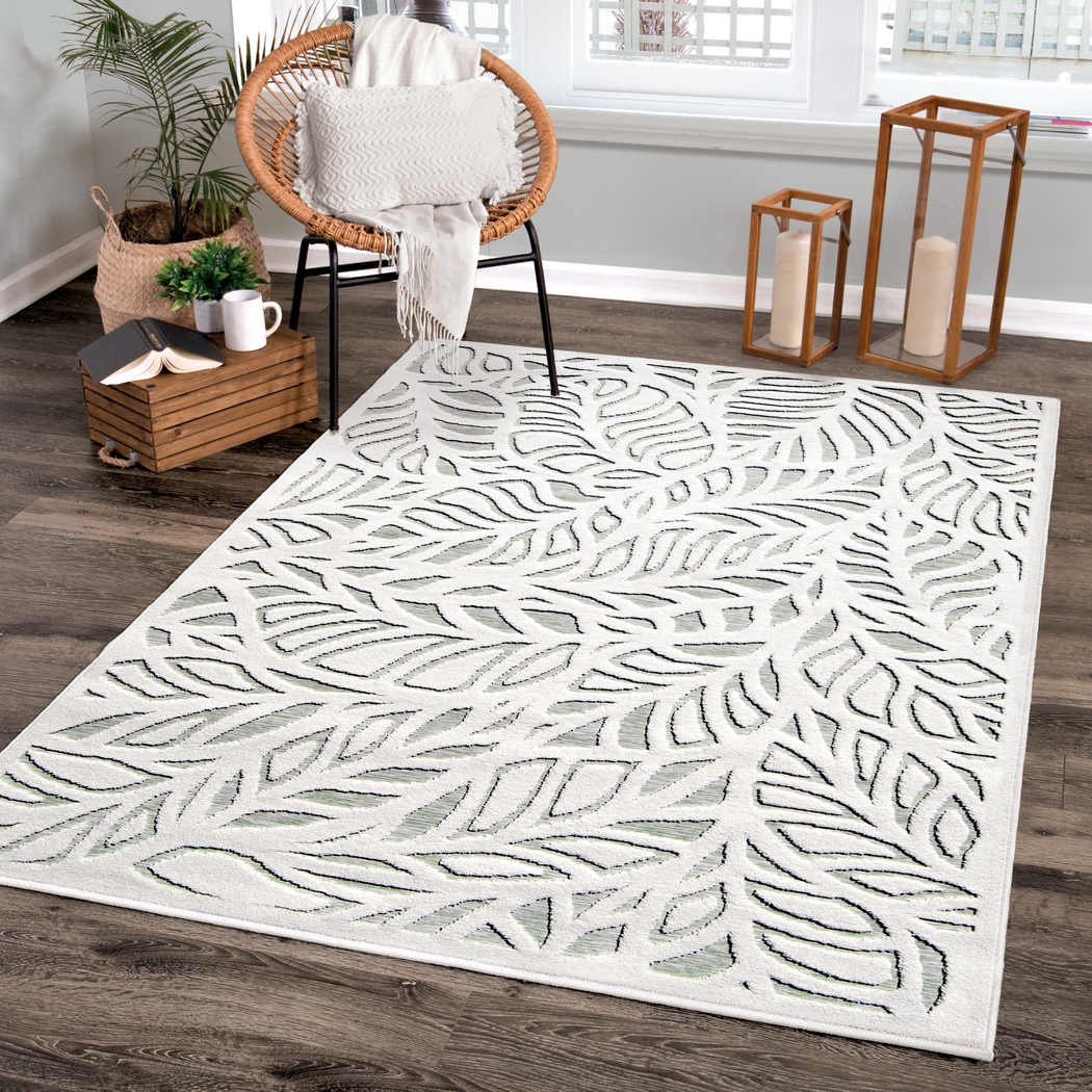 Boyum White 5'2 x 7'6 Rug - Thumbnail - Image 7