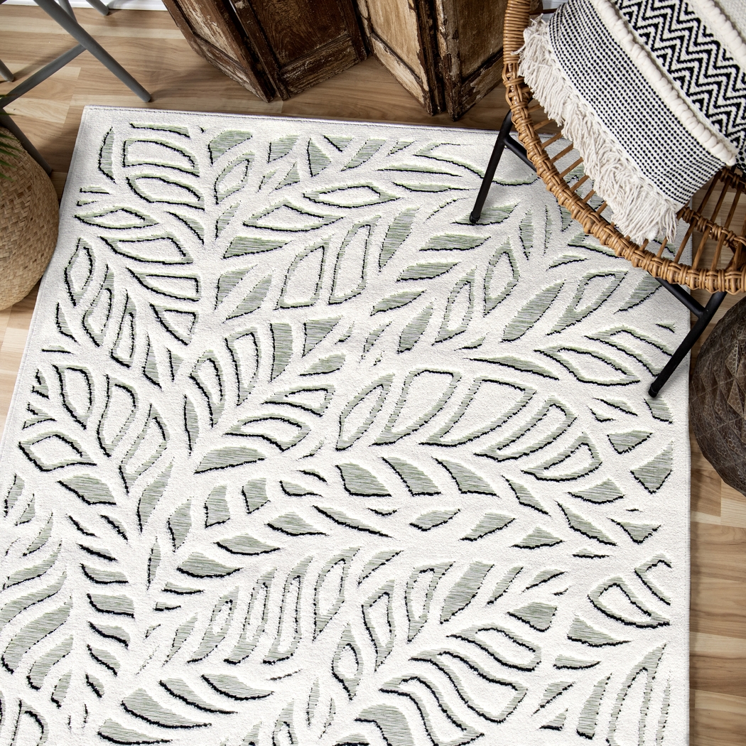 Boyum White 5'2 x 7'6 Rug - Thumbnail - Image 9