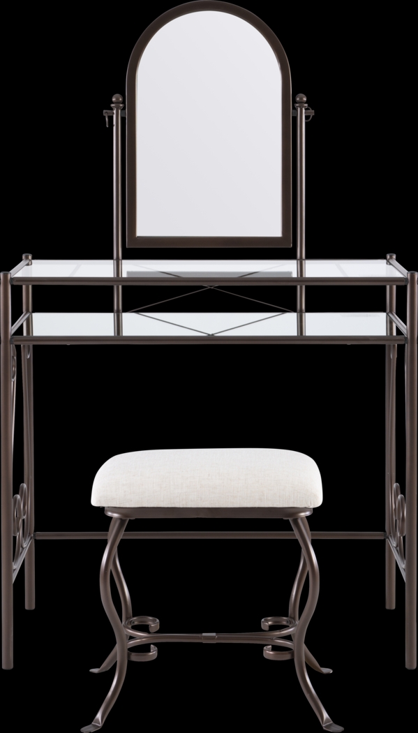 Braayfeild Bronze Metal Vanity Set - Thumbnail - Image 3