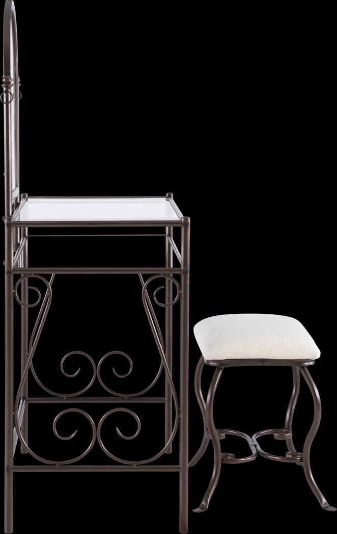 Braayfeild Bronze Metal Vanity Set - Thumbnail - Image 4