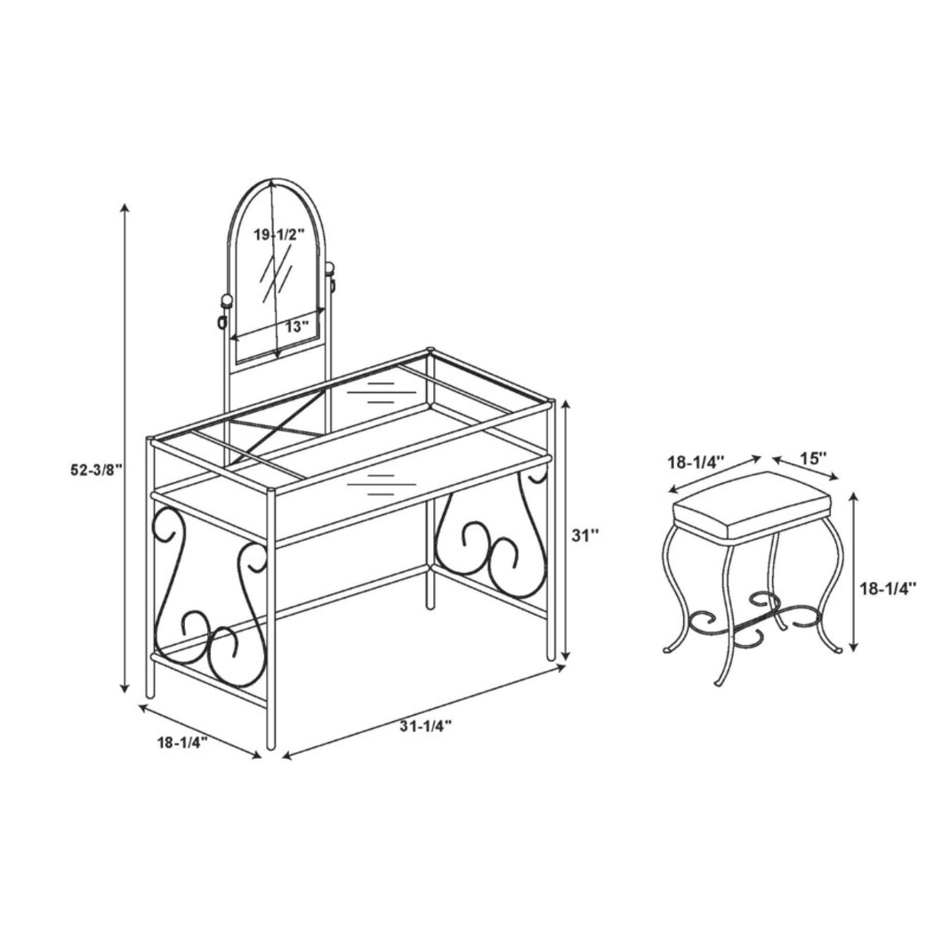 Braayfeild Bronze Metal Vanity Set - Thumbnail - Image 10