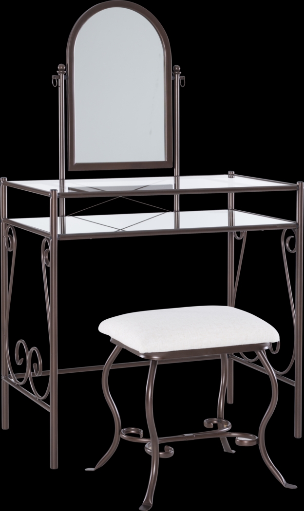 Braayfeild Bronze Metal Vanity Set - Thumbnail - Image 1