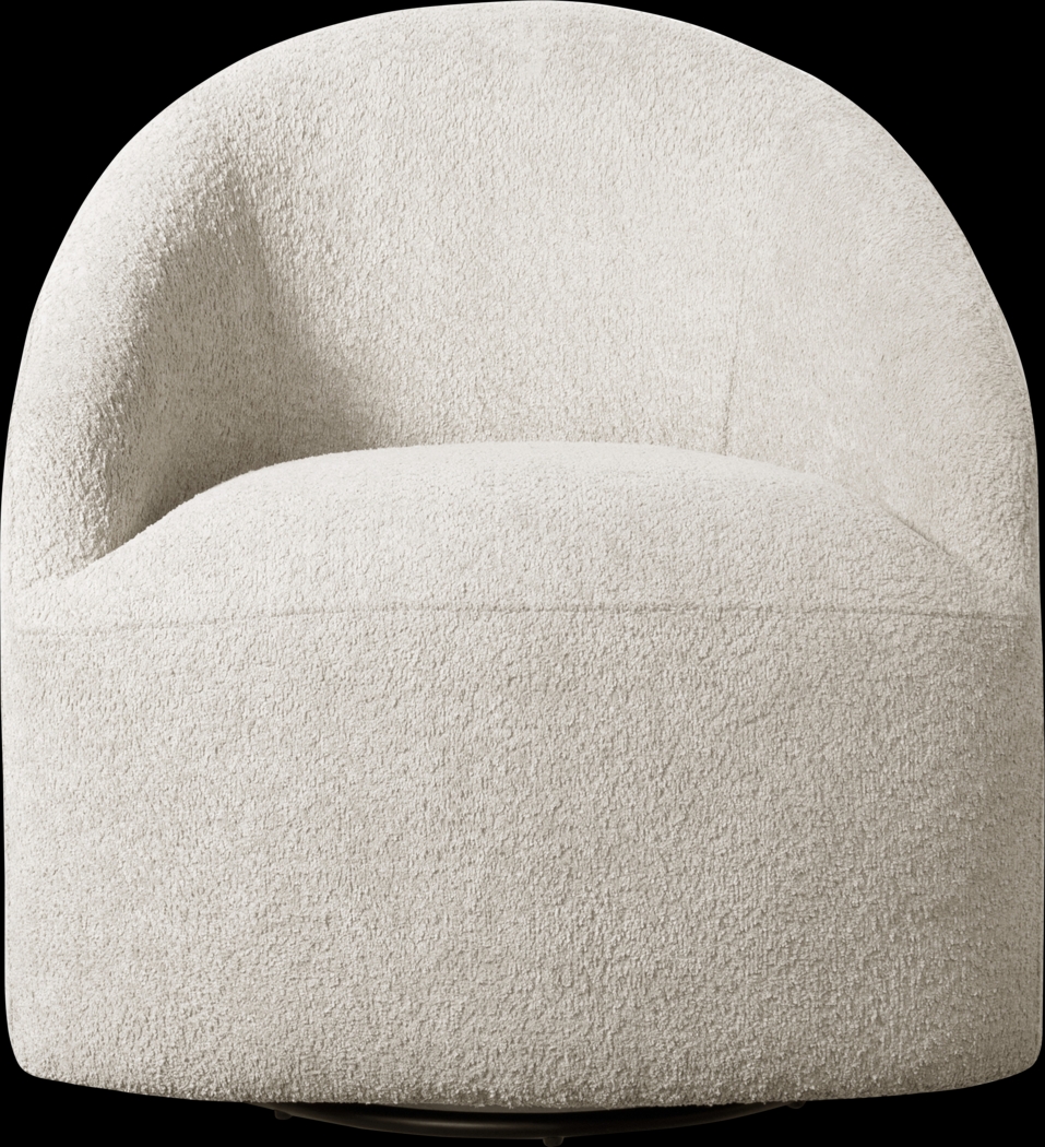 Bracewood Cream Swivel Accent Chair - Thumbnail - Image 3