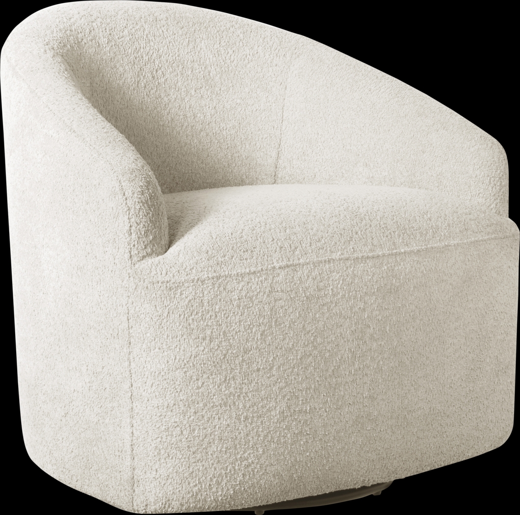 Bracewood Cream Swivel Accent Chair - Thumbnail - Image 1