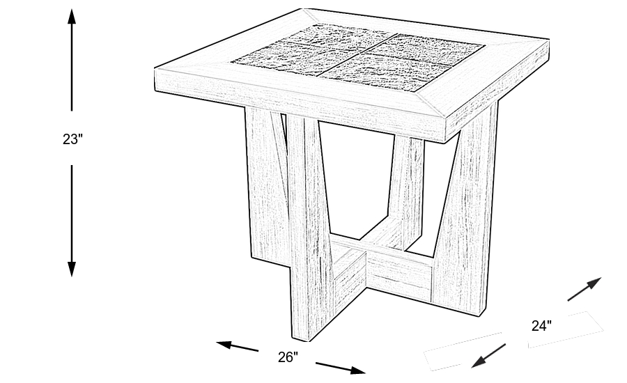 Dimension Image. Please refer to the Dimension Tab on this page for dimension details.