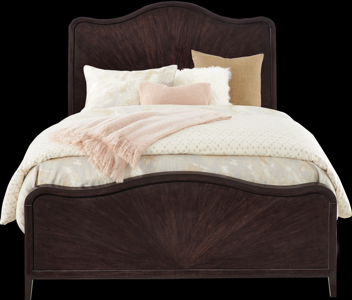 Bradbury Brown Cherry Finish 7 Pc King Panel Bedroom - Thumbnail - Image 2