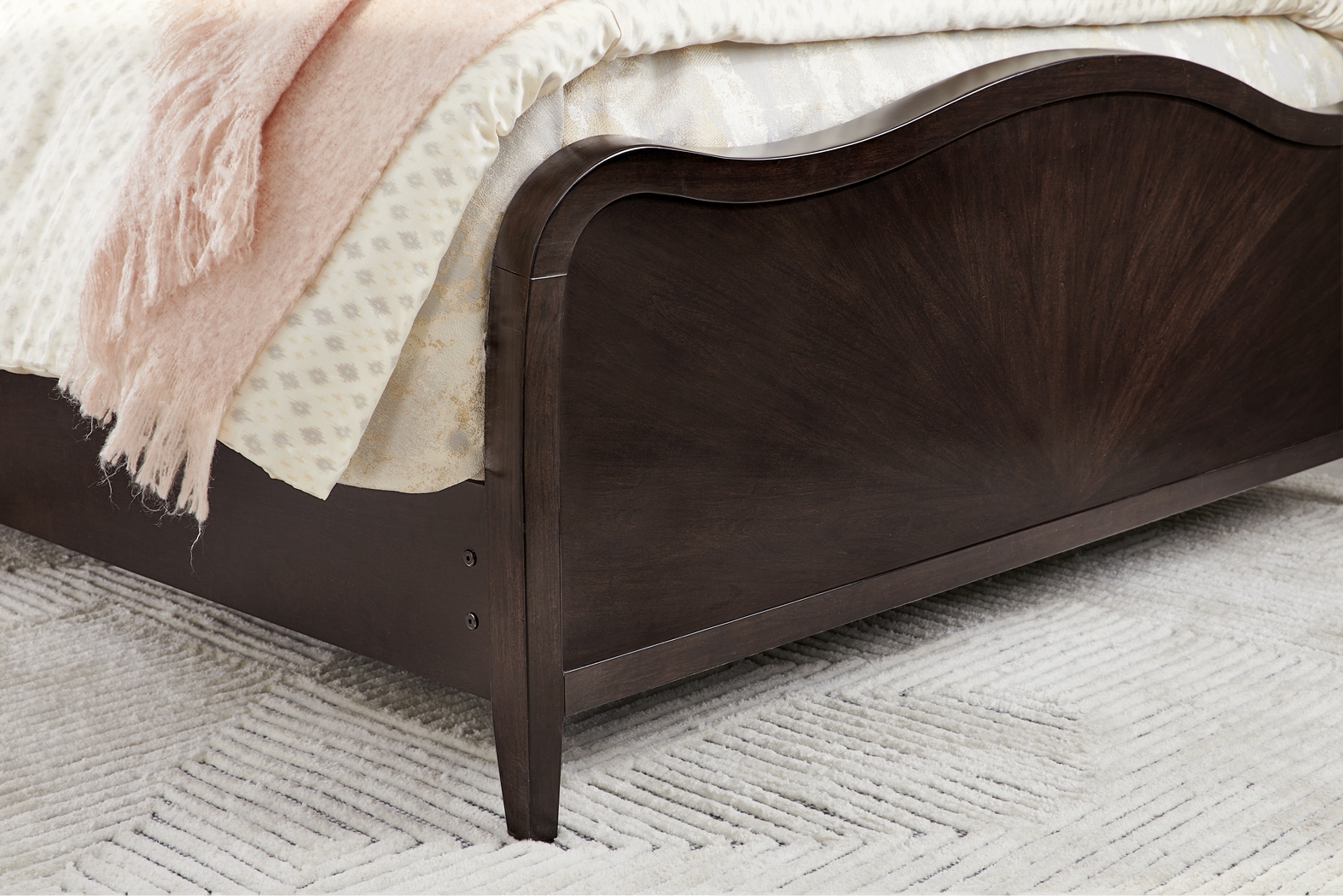 Bradbury Brown Cherry Finish 5 Pc Queen Panel Bedroom - Thumbnail - Image 4