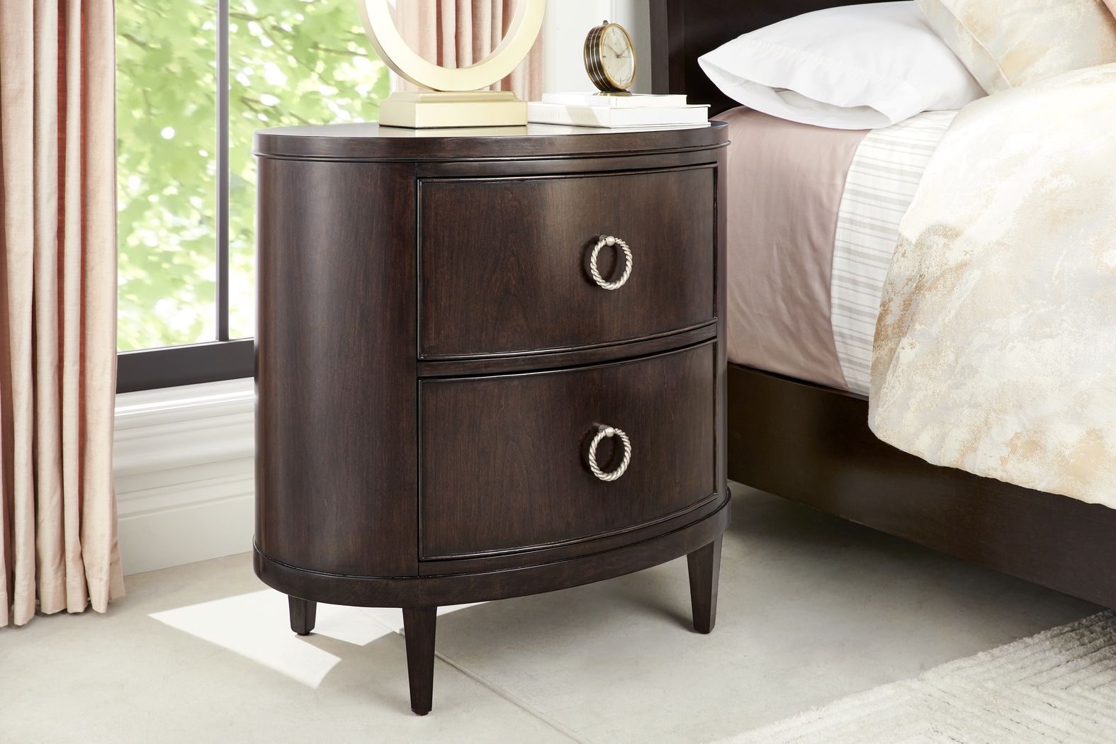 Bradbury Brown Cherry Finish 7 Pc Queen Panel Bedroom - Thumbnail - Image 11