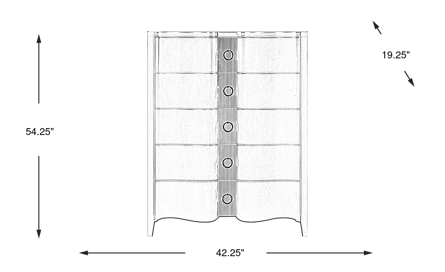 Dimension Image. Please refer to the Dimension Tab on this page for dimension details.