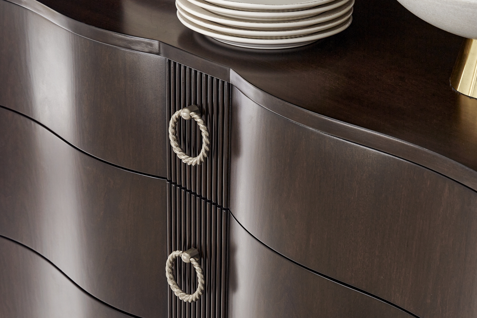 Bradbury Brown Cherry Finish Curio - Thumbnail - Image 3