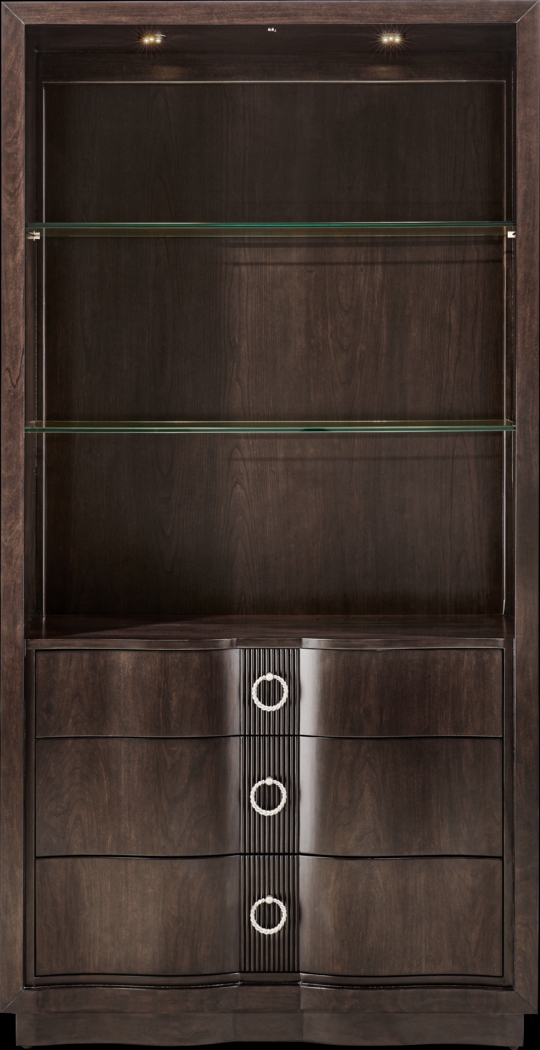 Bradbury Brown Cherry Finish Curio - Thumbnail - Image 1