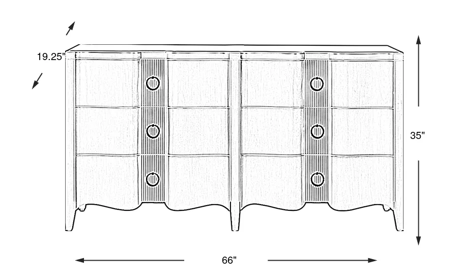 Dimension Image. Please refer to the Dimension Tab on this page for dimension details.