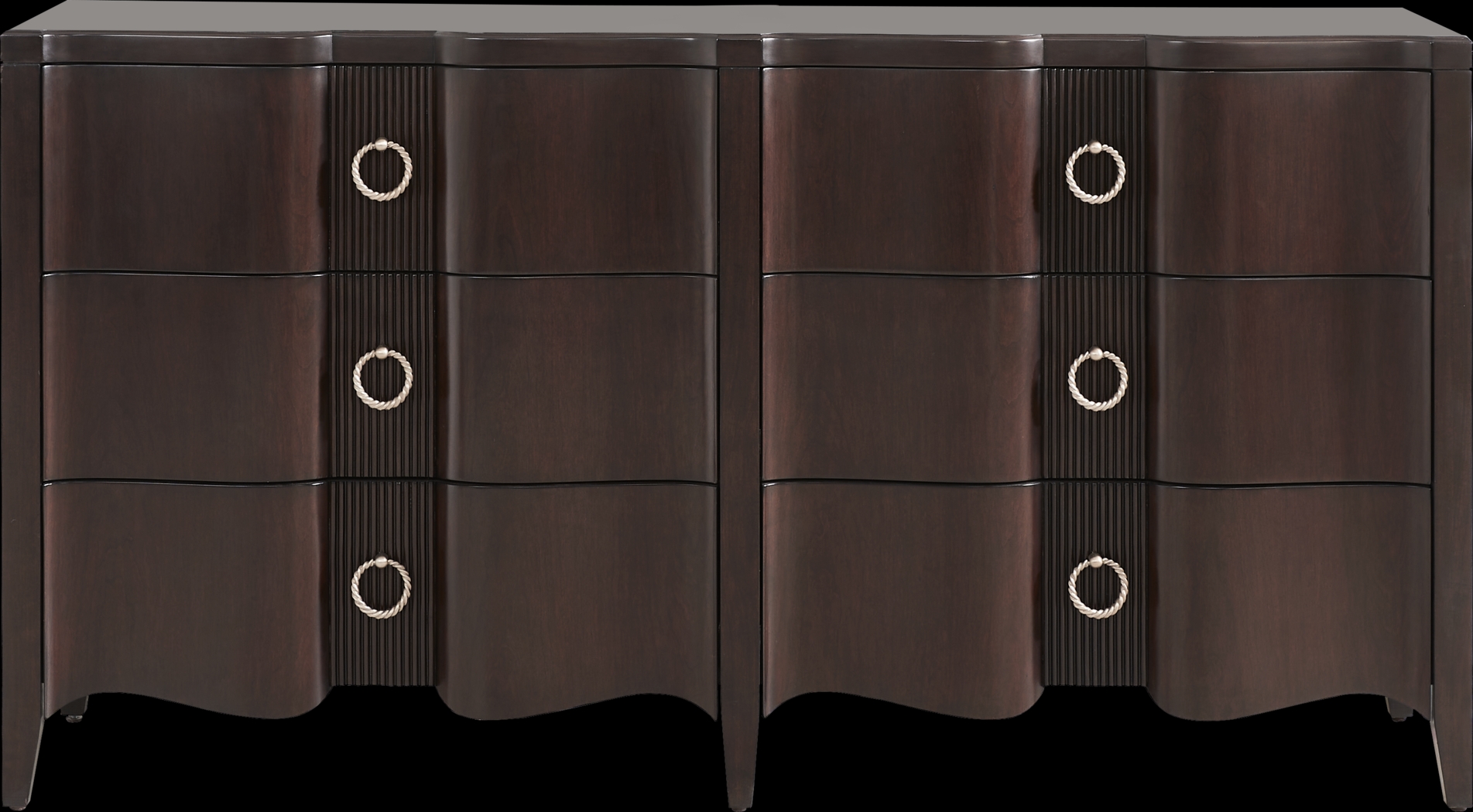 Bradbury Brown Cherry Finish 7 Pc Queen Panel Bedroom - Thumbnail - Image 5