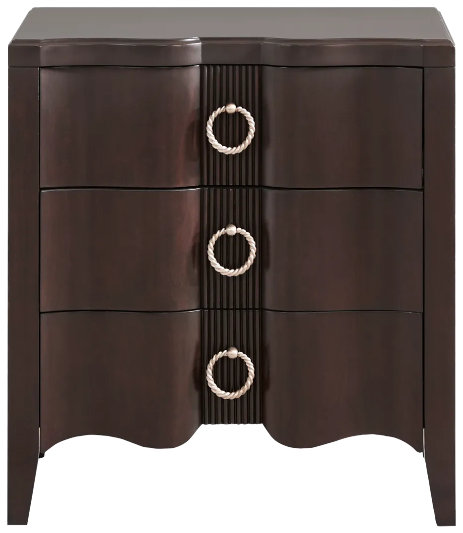 brown cherry nightstand