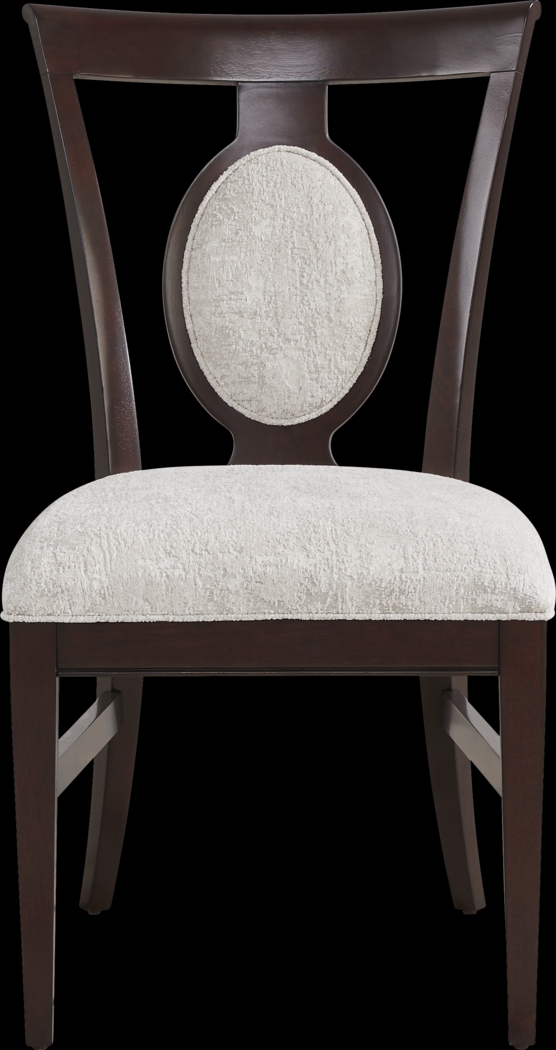 Bradbury Brown Cherry Finish Upholstered Side Chair - Thumbnail - Image 3