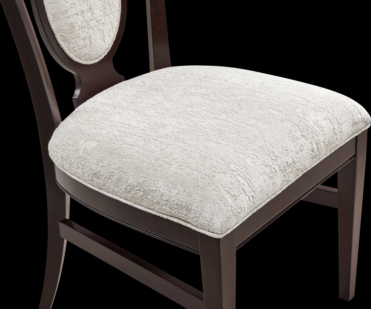 Bradbury Brown Cherry Finish Upholstered Side Chair - Thumbnail - Image 4