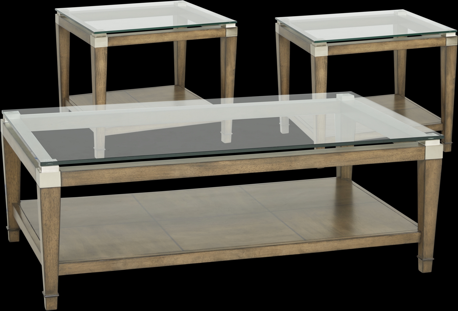 Braden Brown 3 Pc Table Set - Thumbnail - Image 1