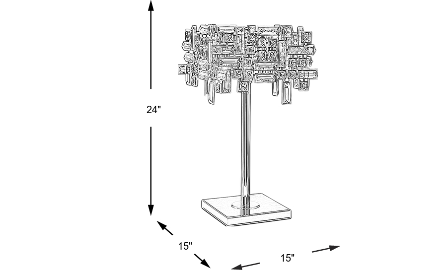 Dimension Image. Please refer to the Dimension Tab on this page for dimension details.
