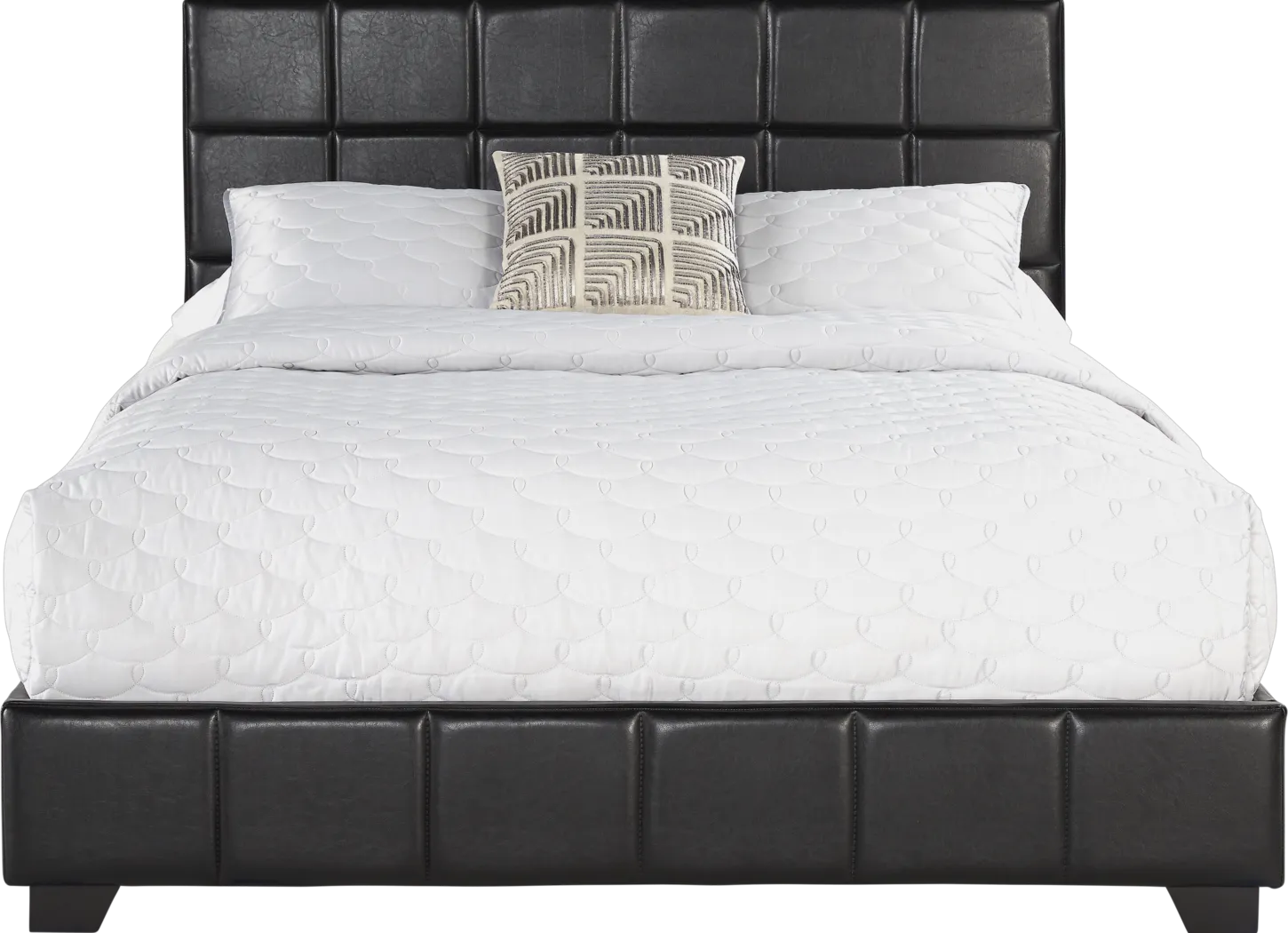 Bradley Black 3 Pc Queen Upholstered Bed - Thumbnail - Image 1