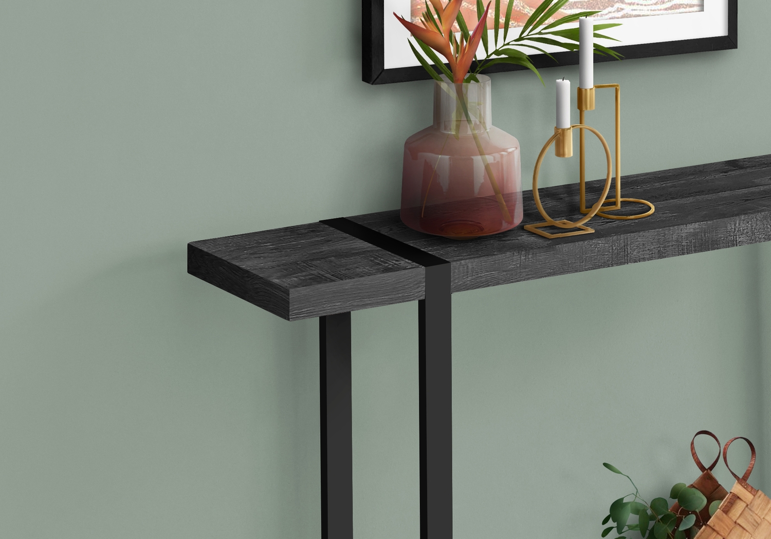 Bradner Black Sofa Table - Thumbnail - Image 2