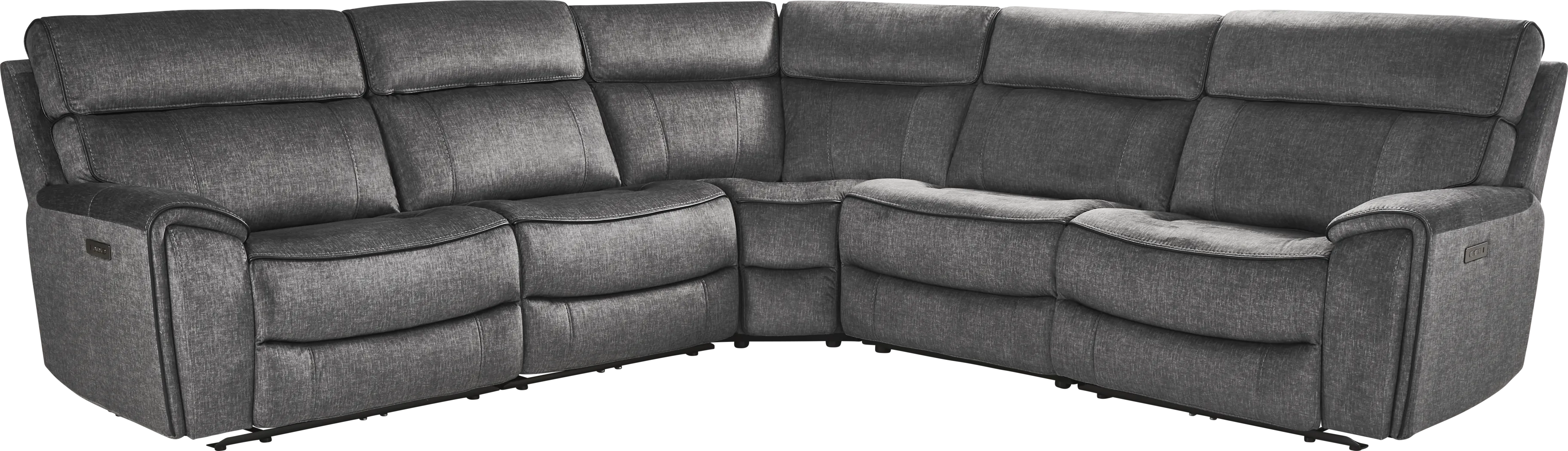 Bradshaw Place Dark Gray 5 Pc Dual Power Reclining Sectional - Thumbnail - Image 3