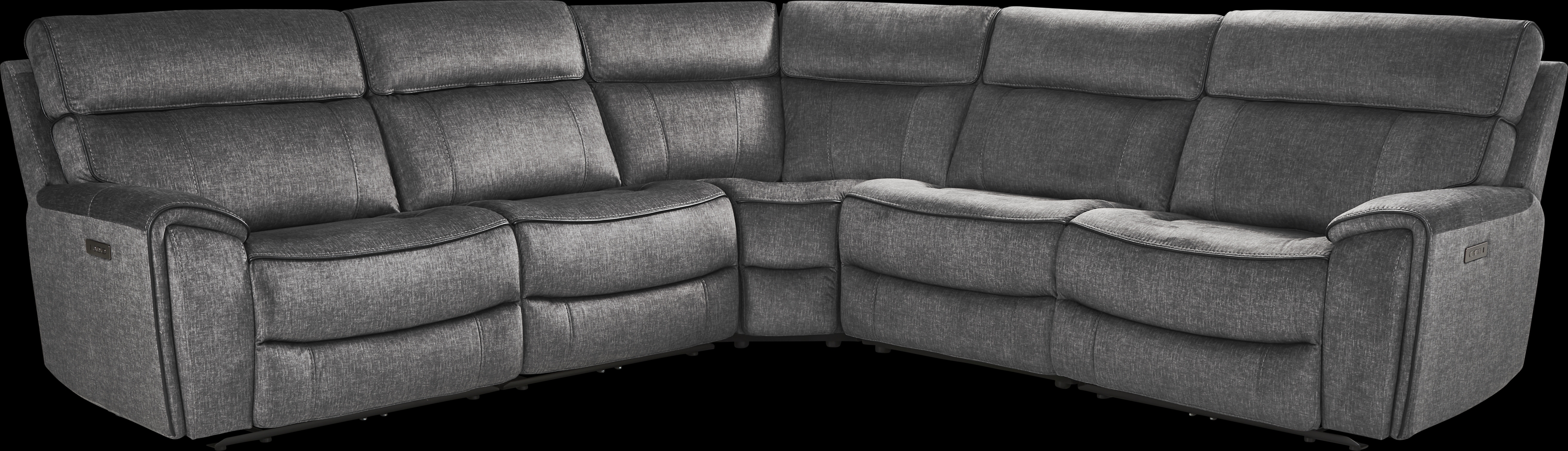 Bradshaw Place Dark Gray 5 Pc Dual Power Reclining Sectional - Thumbnail - Image 3