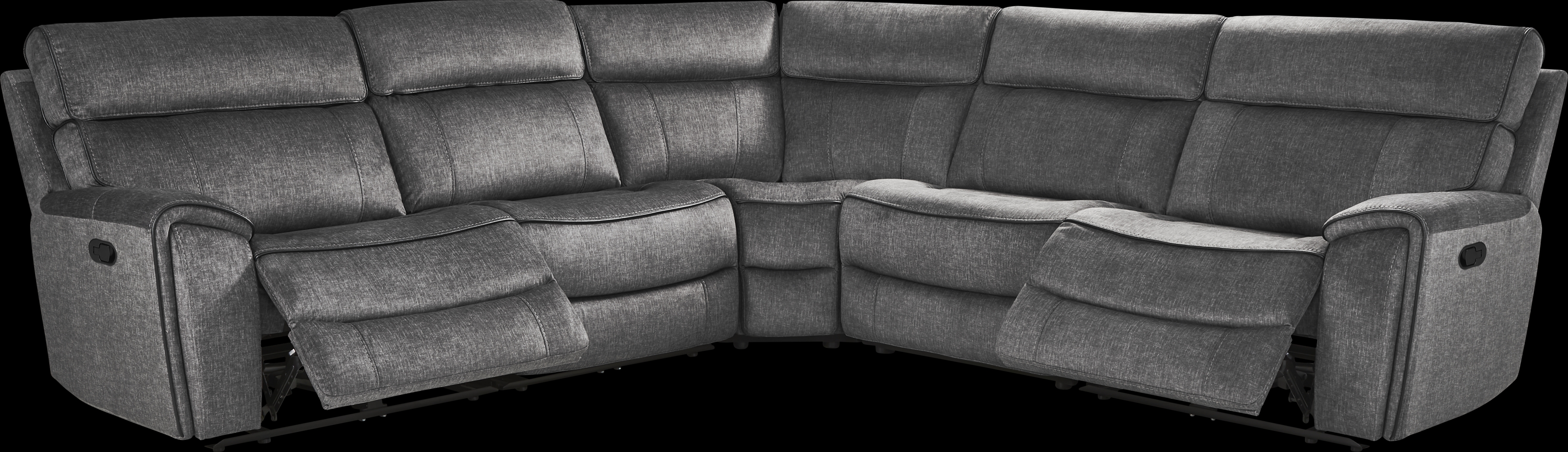 Bradshaw Place Dark Gray 5 Pc Reclining Sectional - Thumbnail - Image 1