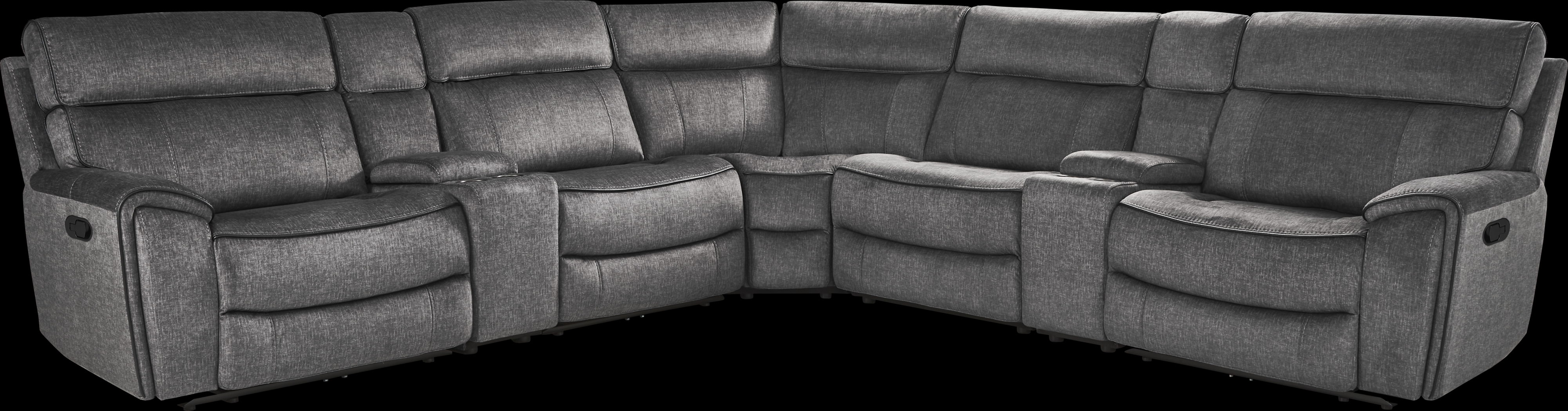Bradshaw Place Dark Gray 7 Pc Reclining Sectional - Thumbnail - Image 3
