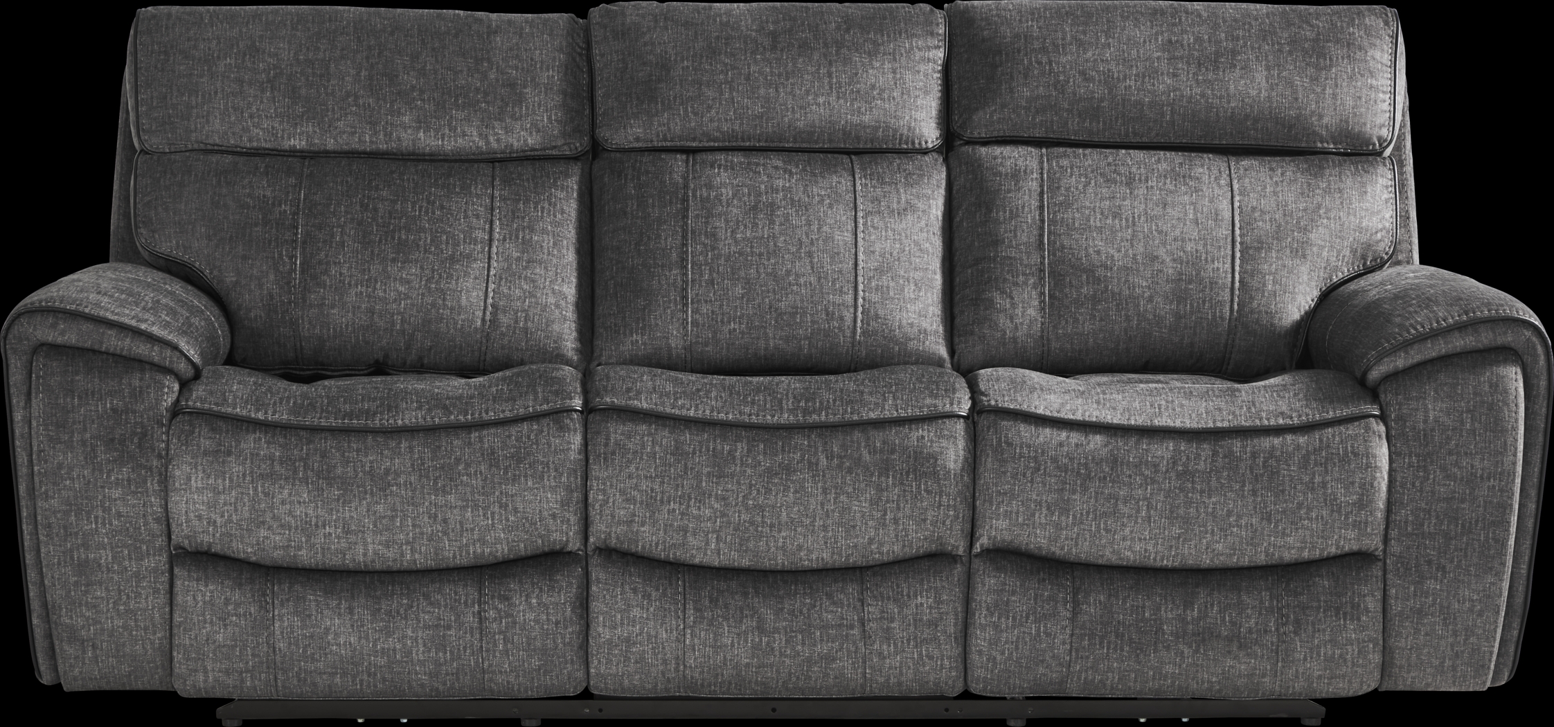 Bradshaw Place Dark Gray Dual Power Reclining Sofa - Thumbnail - Image 2