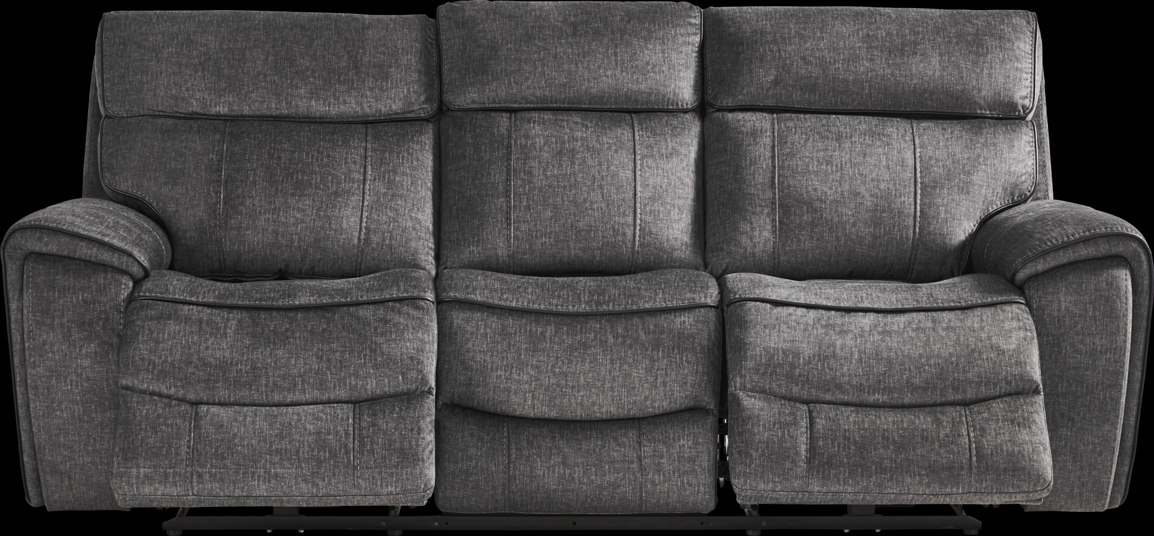 Bradshaw Place Dark Gray Dual Power Reclining Sofa - Thumbnail - Image 1