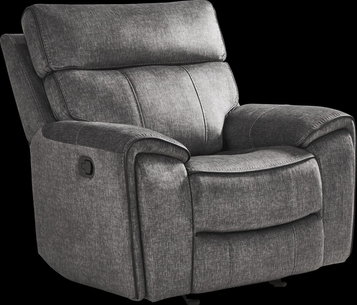 Bradshaw Place Dark Gray Glider Recliner - Thumbnail - Image 3