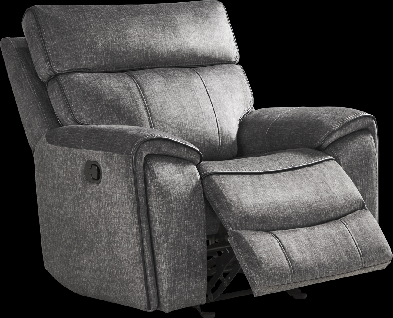 Bradshaw Place Dark Gray Glider Recliner - Thumbnail - Image 1