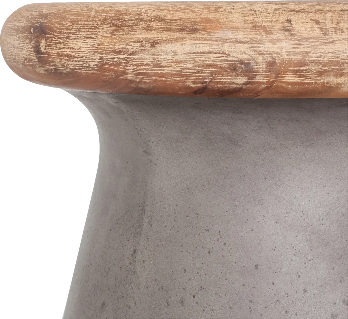 Brae Gray Outdoor Stool - Thumbnail - Image 2
