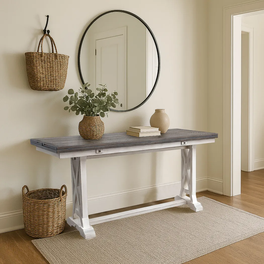Braedy Cream Console Table - Thumbnail - Image 2