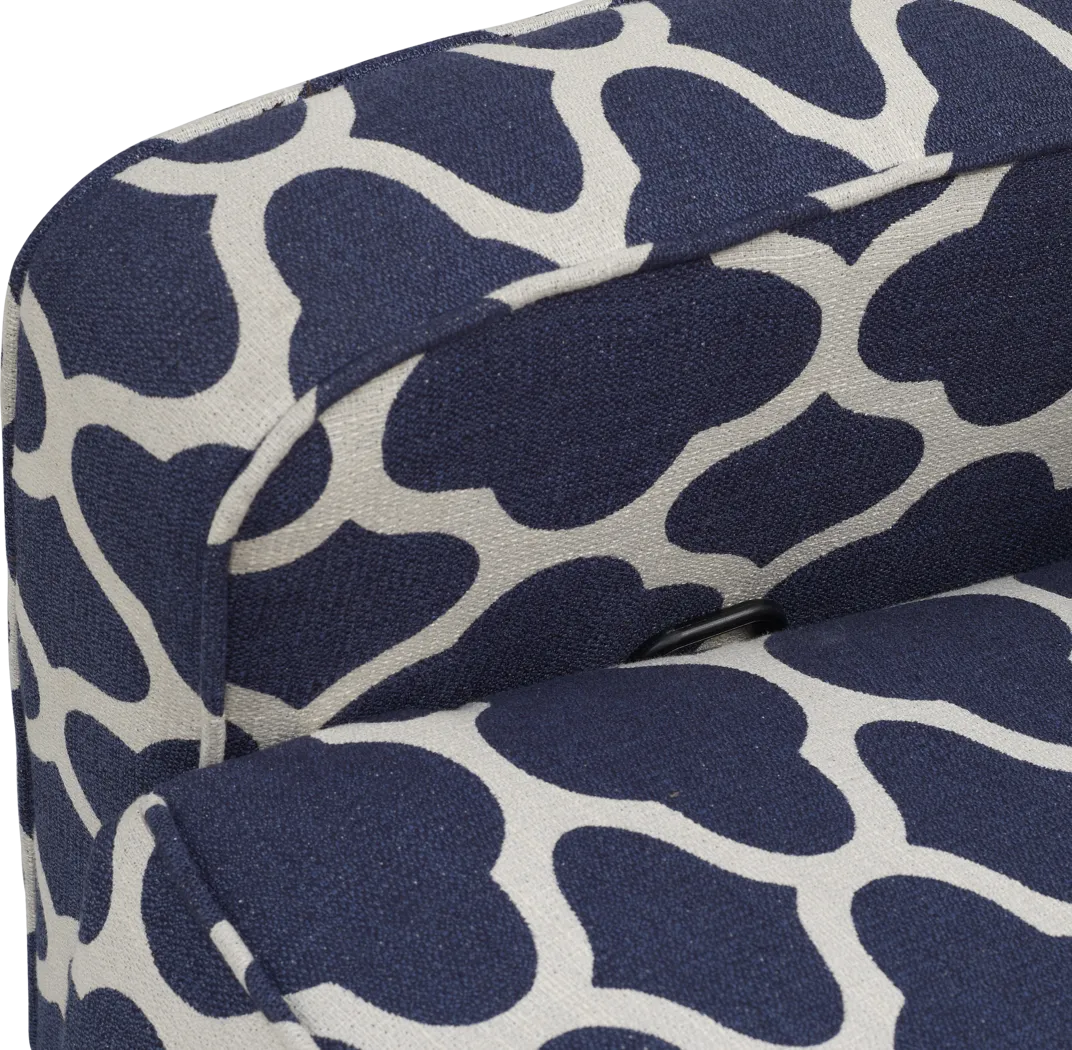 Braemoor Blue Swivel Recliner - Thumbnail - Image 4