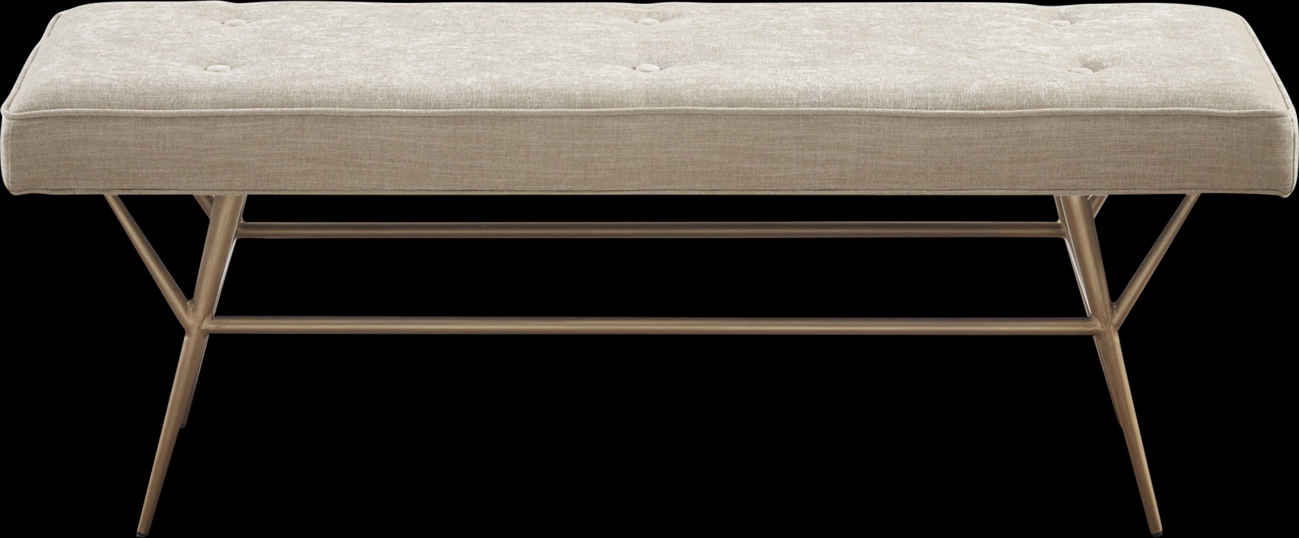 Braeswood Beige Accent Bench - Thumbnail - Image 2