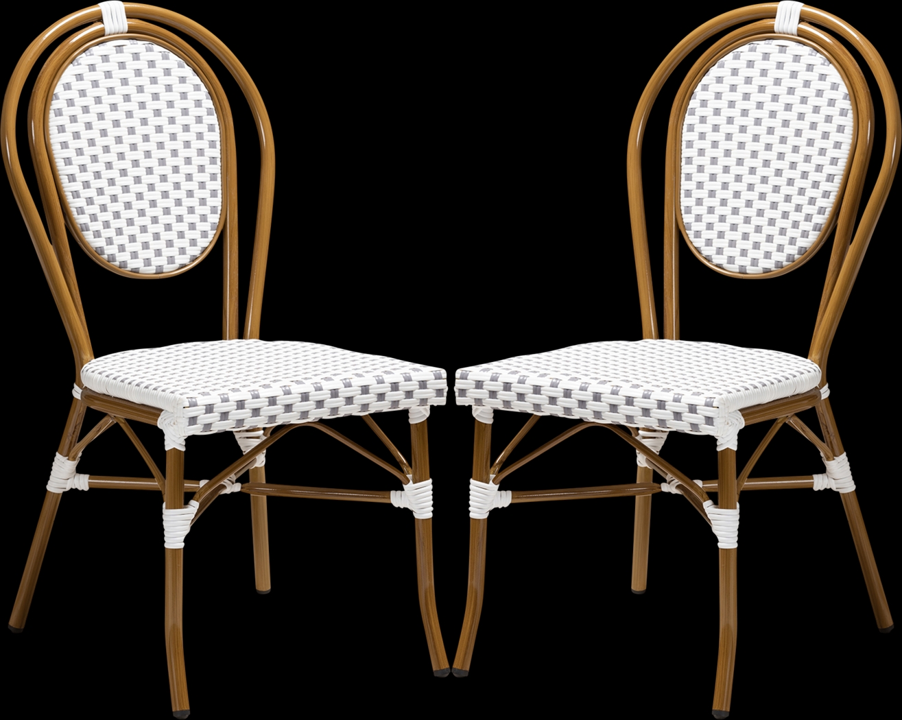 Braganza Gray Dining Chair, Set of 2 - Thumbnail - Image 1