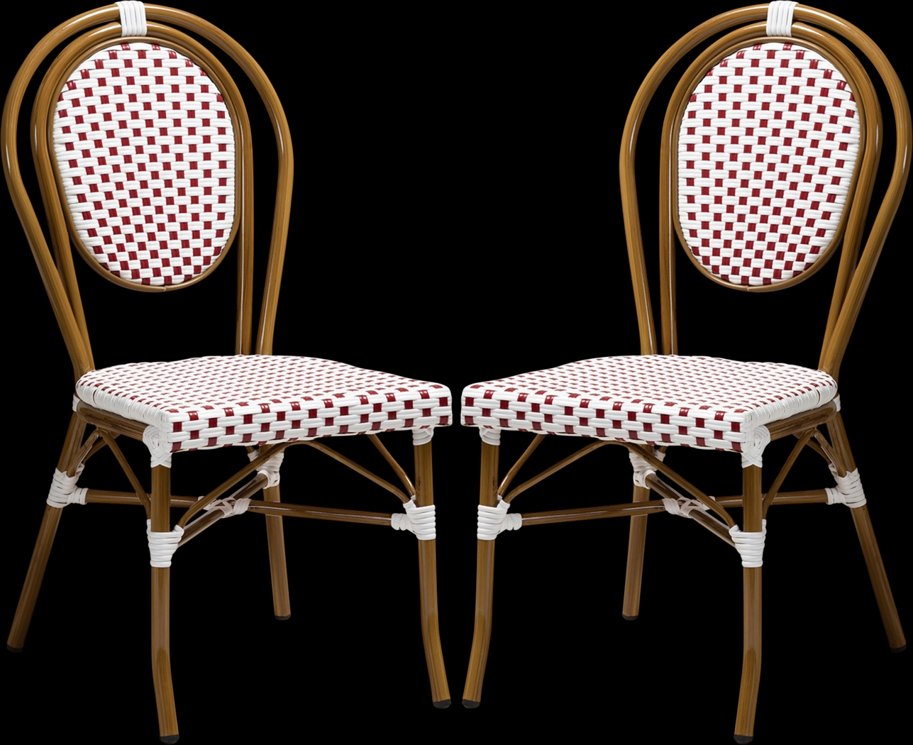 Braganza Red Dining Chair, Set of 2 - Thumbnail - Image 1