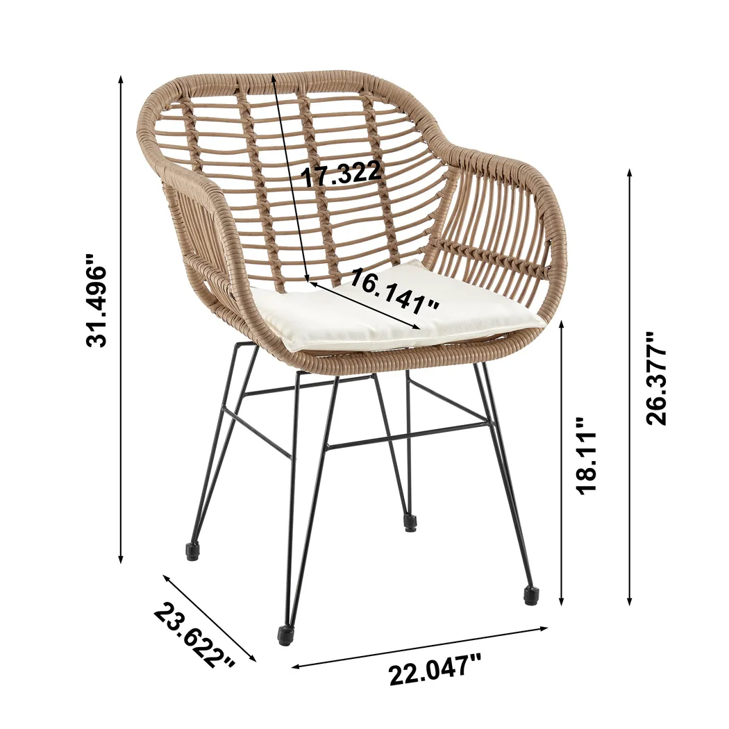 Brahmay Cream 3 Pc Chat Set - Thumbnail - Image 3