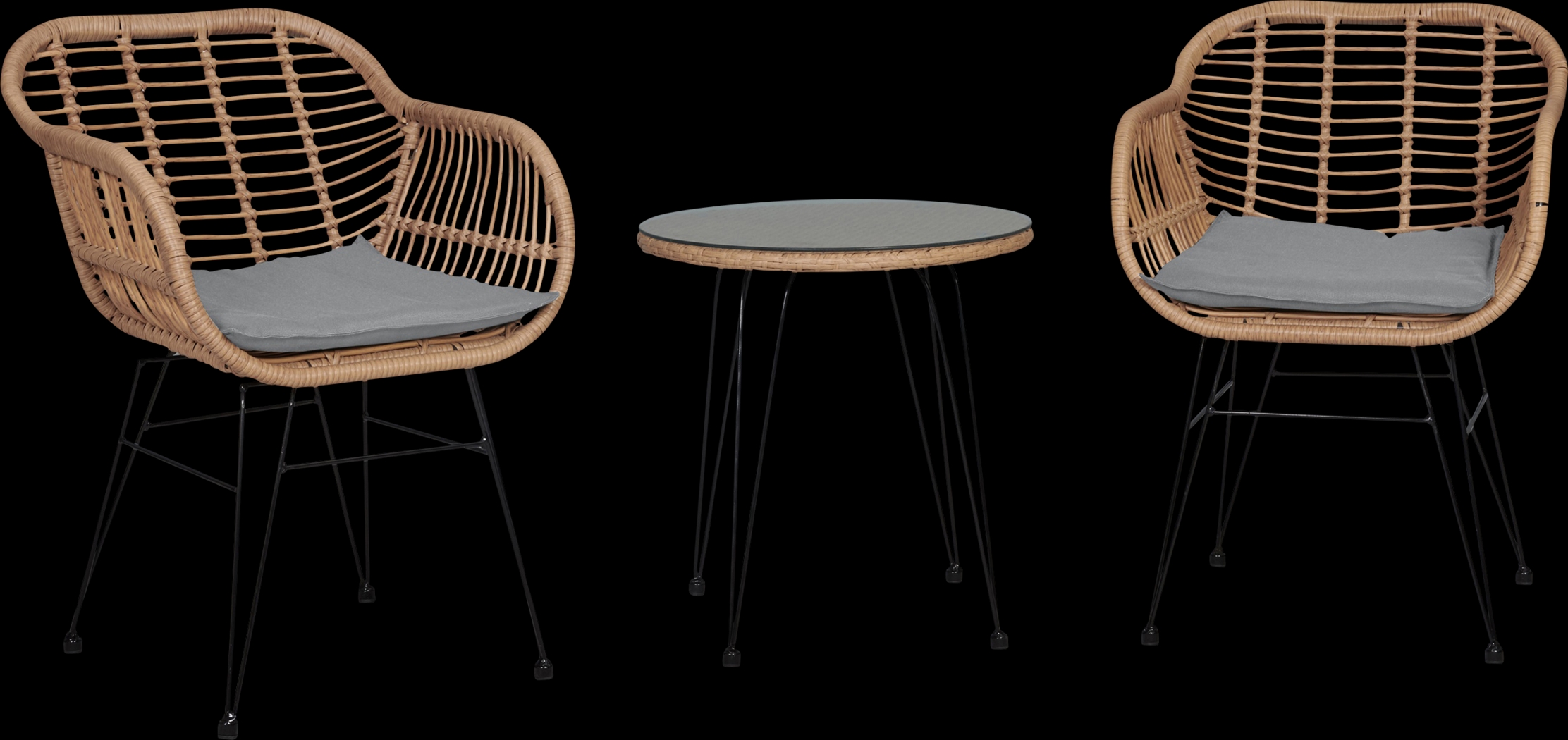 Brahmay Gray 3 Pc Chat Set - Thumbnail - Image 1