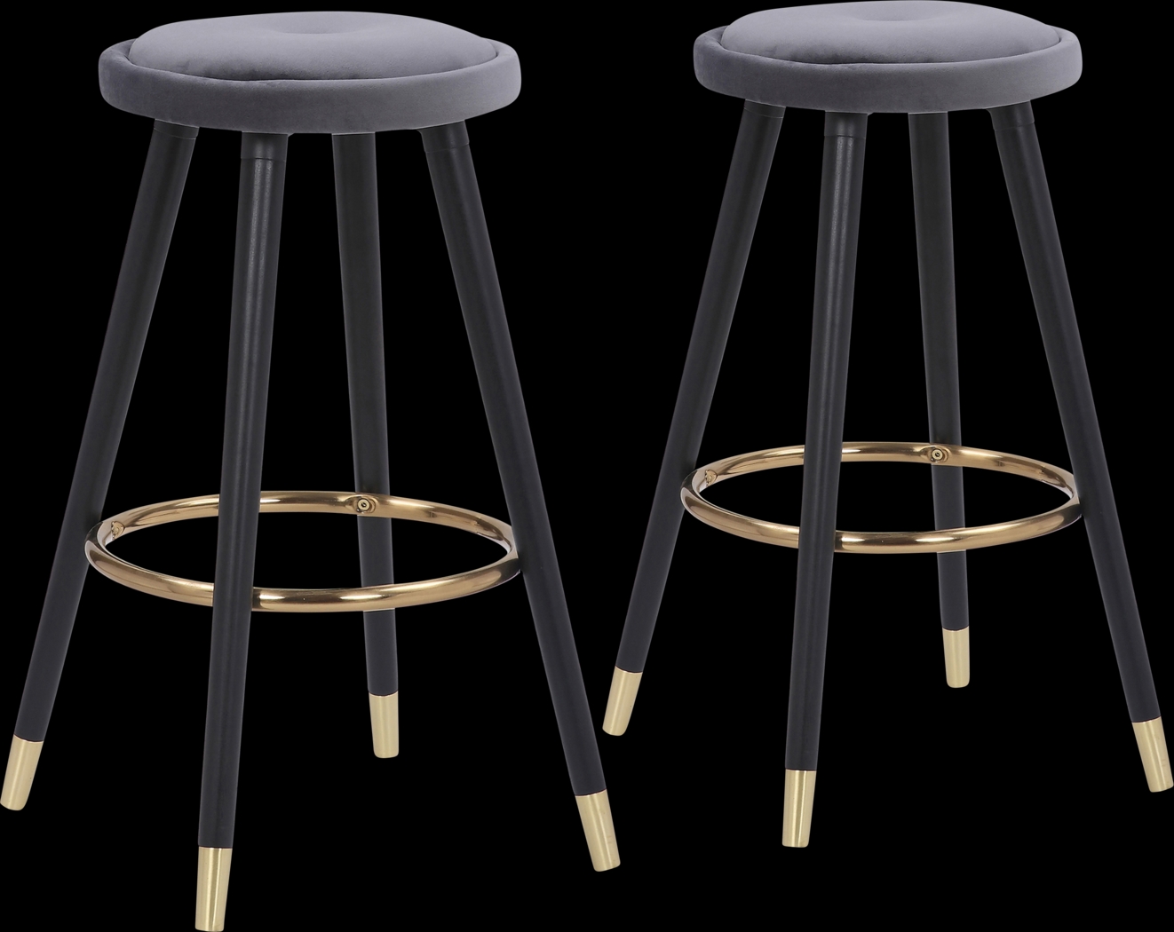 Braithwood Silver Counter Height Stool, Set of 2 - Thumbnail - Image 1