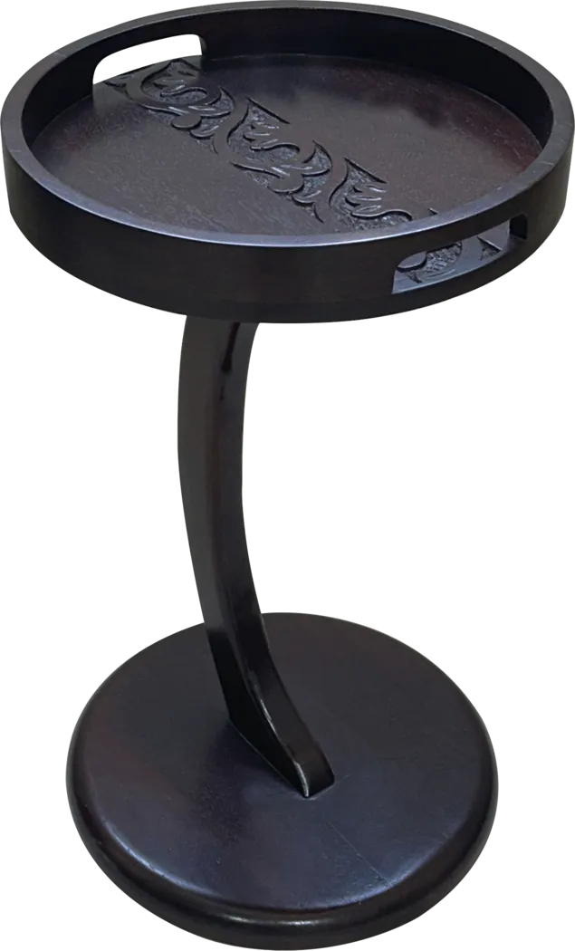 Bram Brown Chairside Table - Image 1