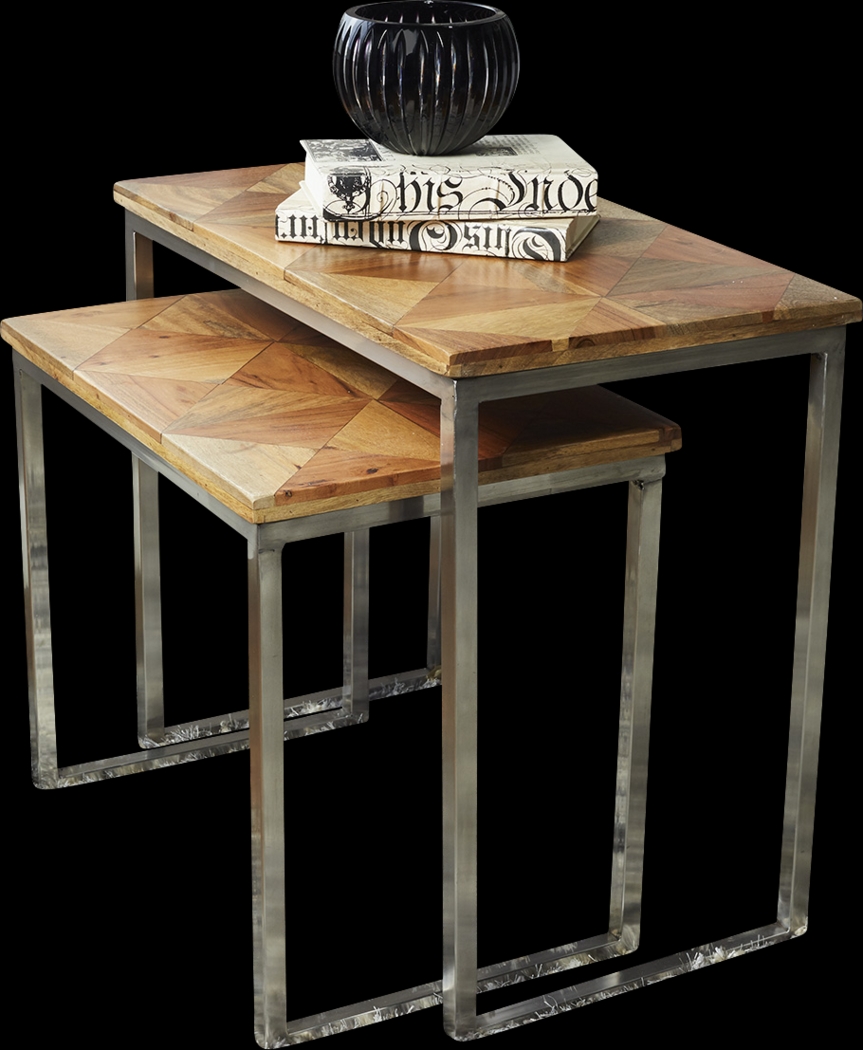 Bramber Brown Set of 2 Nesting Tables - Thumbnail - Image 1