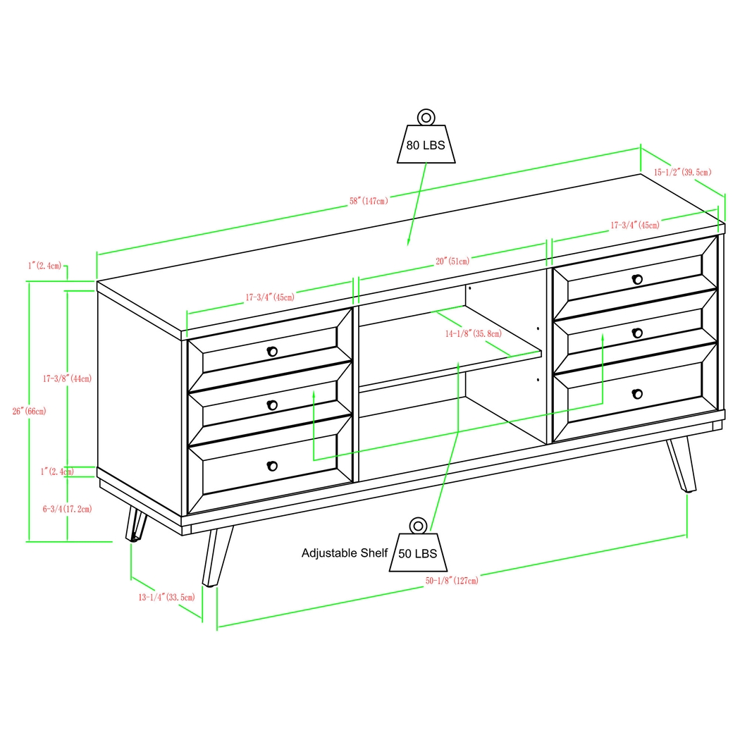 Bramblecrest Gray 58 in. Console - Thumbnail - Image 8