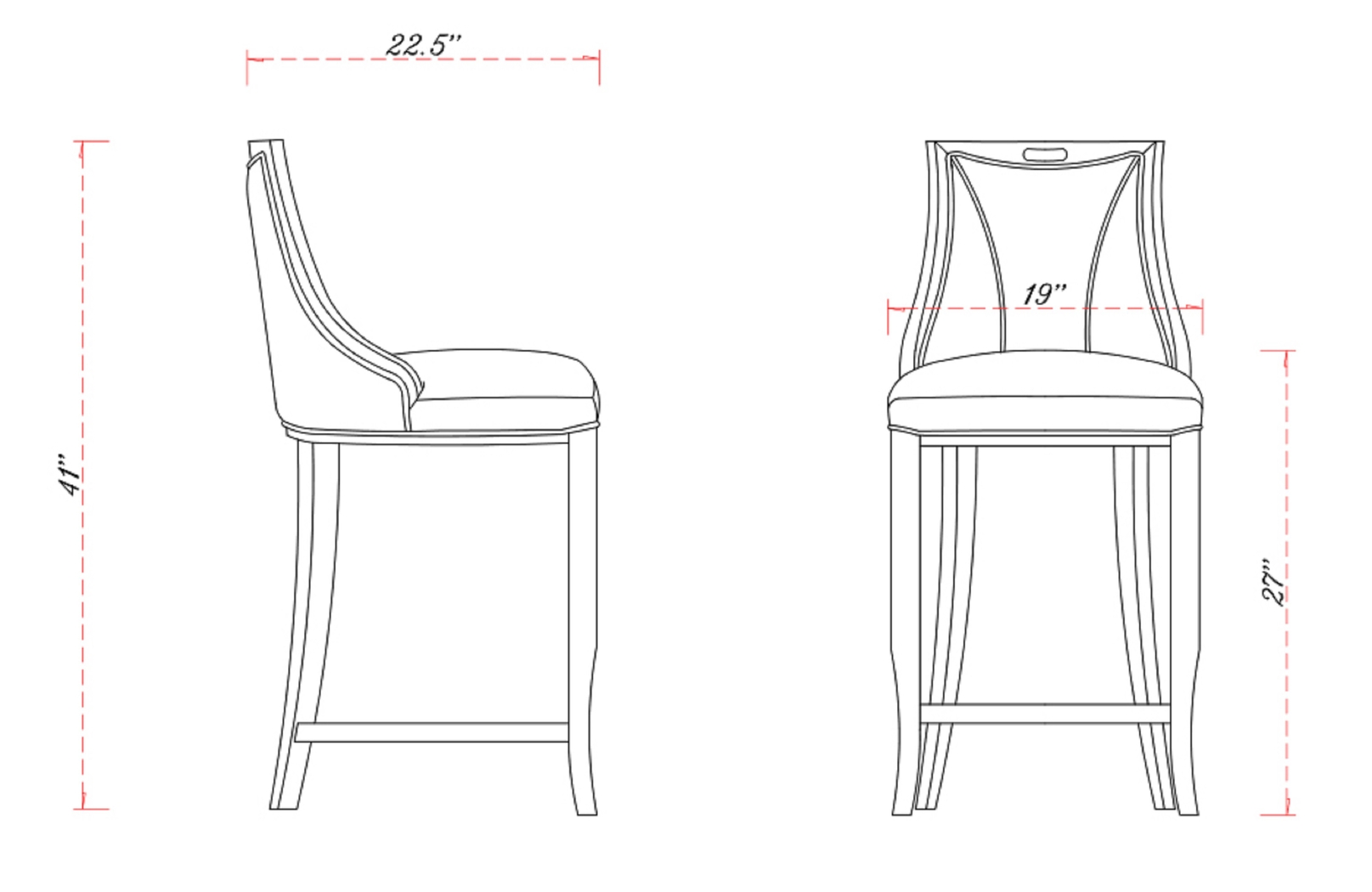 Bramblewoody Dark Gray Barstool - Thumbnail - Image 3