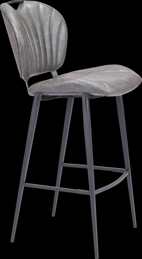 Bramerton Gray Bar Height Stool - Thumbnail - Image 7