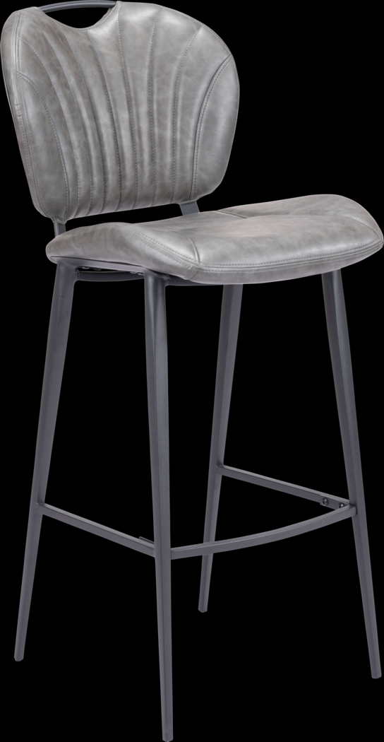 Bramerton Gray Bar Height Stool - Thumbnail - Image 1