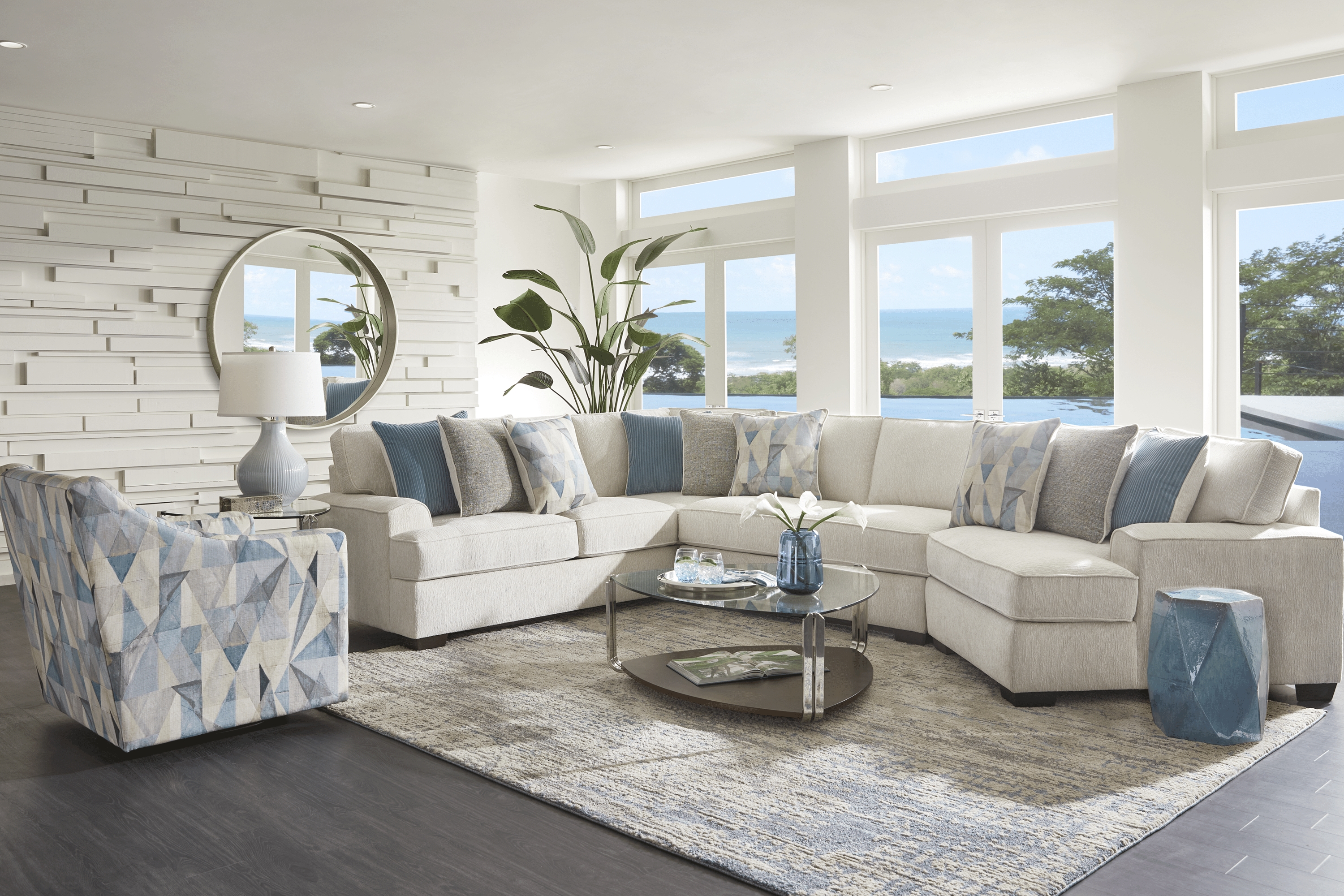 Bramfield White 3 Pc Sectional - Thumbnail - Image 2