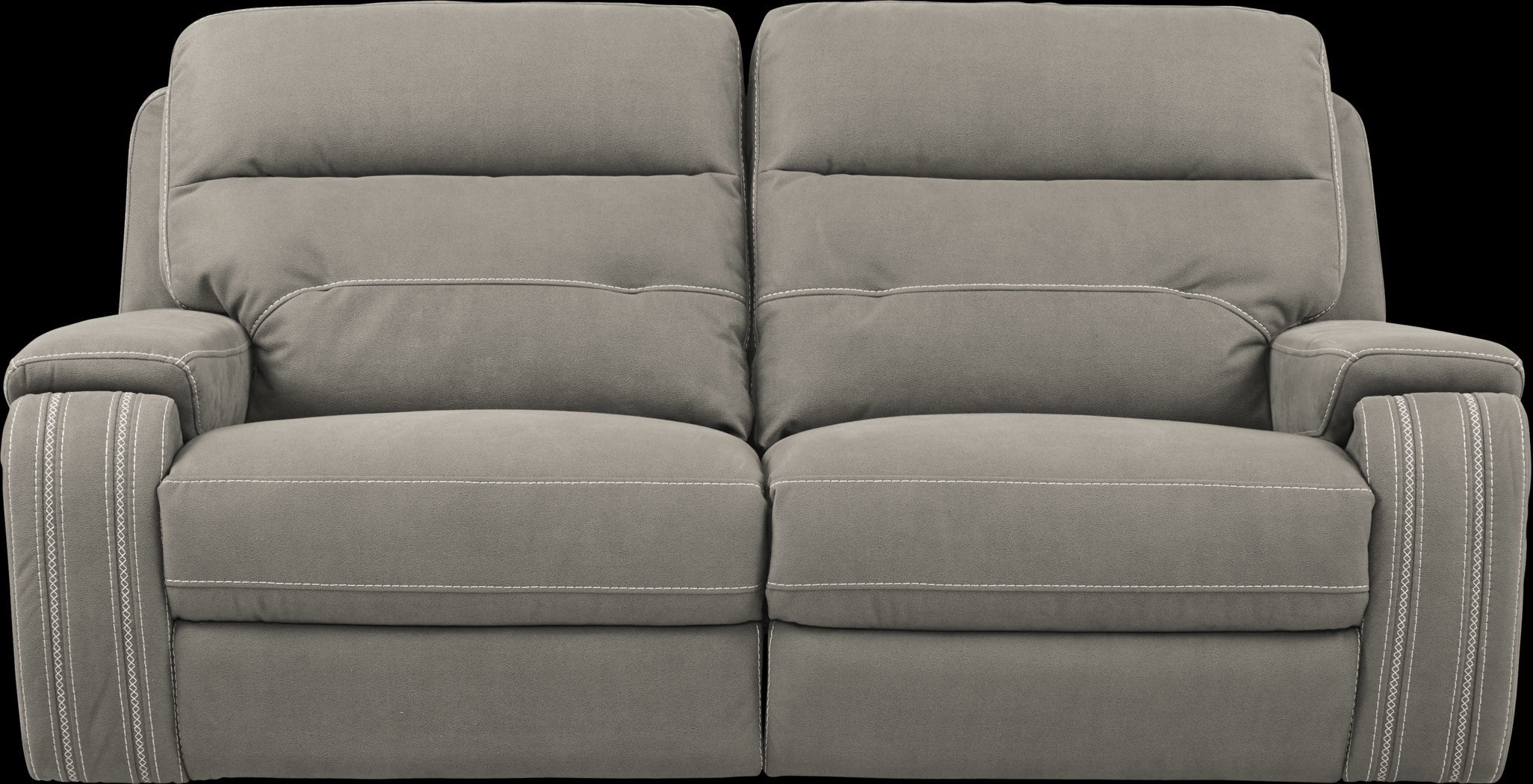 Brampton Place Mushroom Reclining Sofa - Thumbnail - Image 1